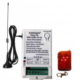 Công tắc điều khiển từ xa - 2 kênh, anten dài, gồm remote, RF2KB 220V-RM01B